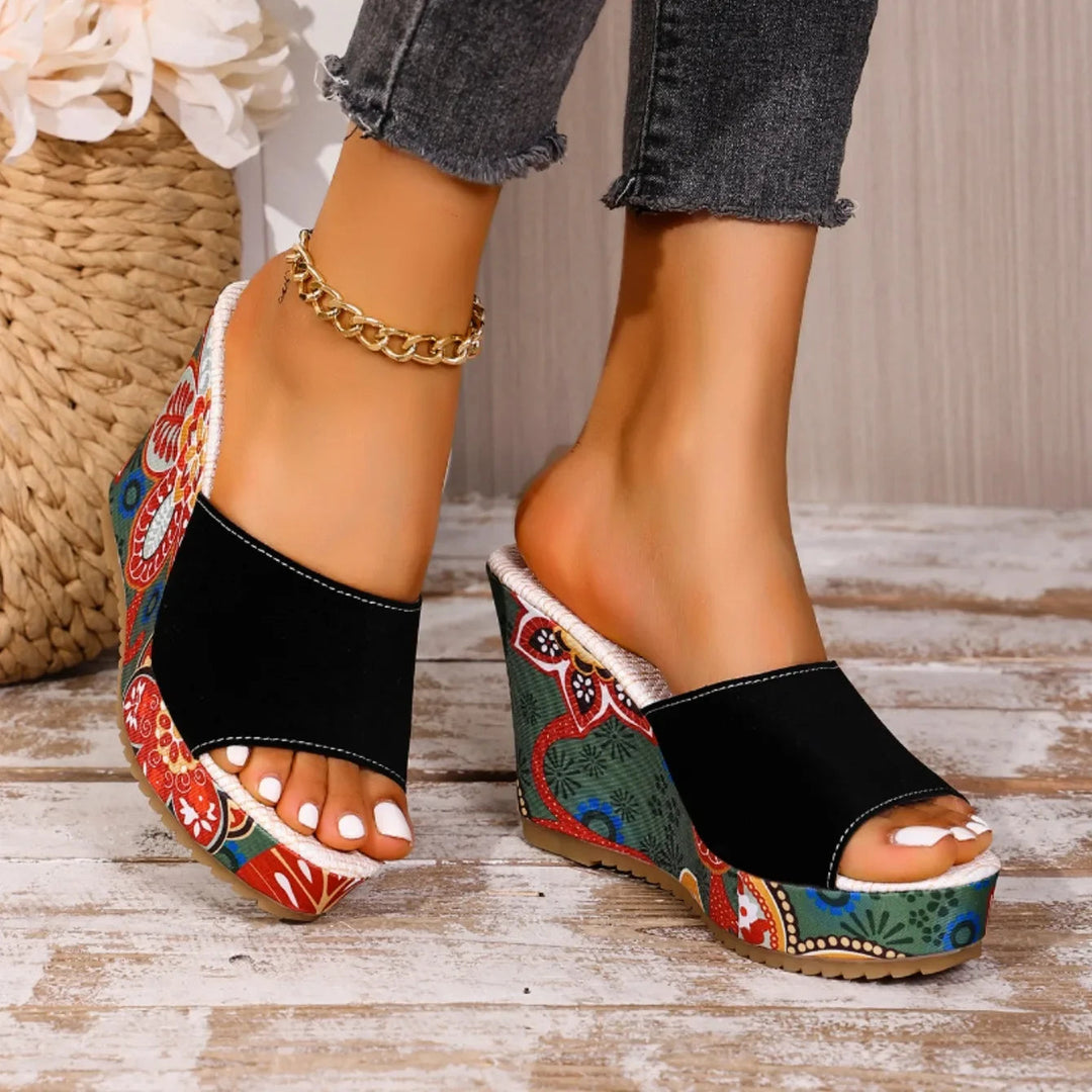 Margot — Mules Élégantes à Talon Fleuri