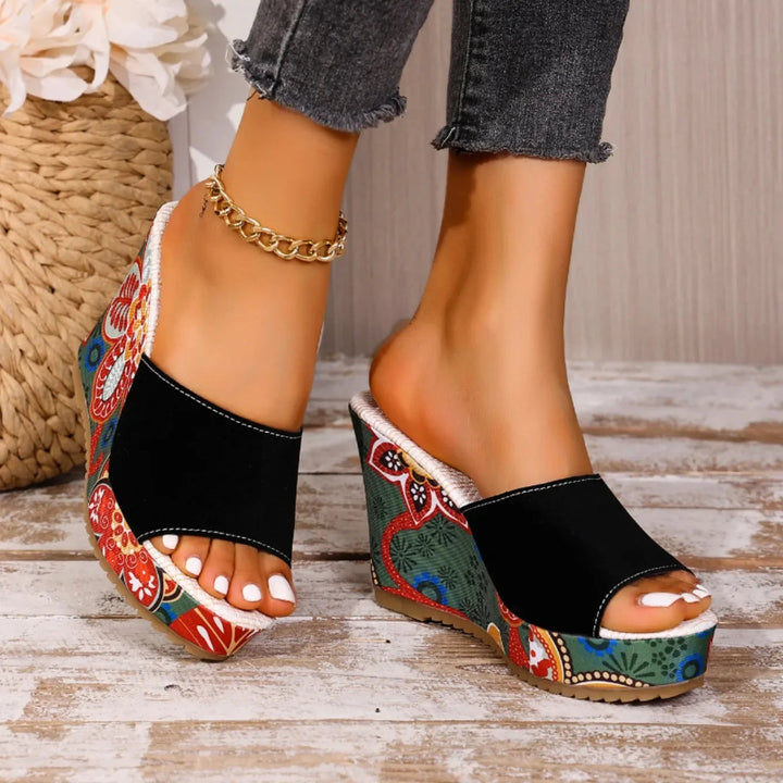 Margot — Mules Élégantes à Talon Fleuri