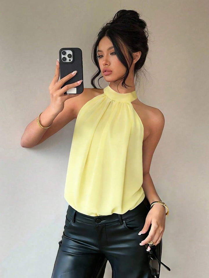 Top Halter Chiffon Parisien