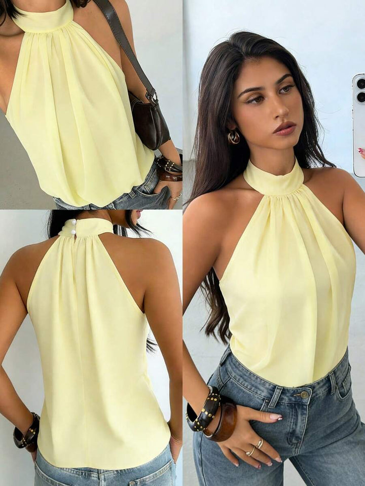 Top Halter Chiffon Parisien