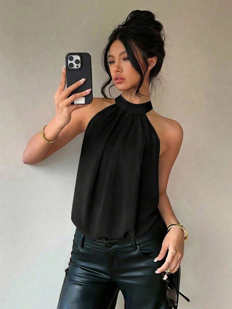 Top Halter Chiffon Parisien