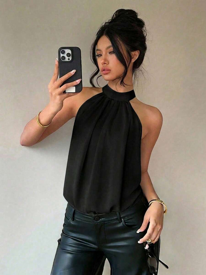 Top Halter Chiffon Parisien