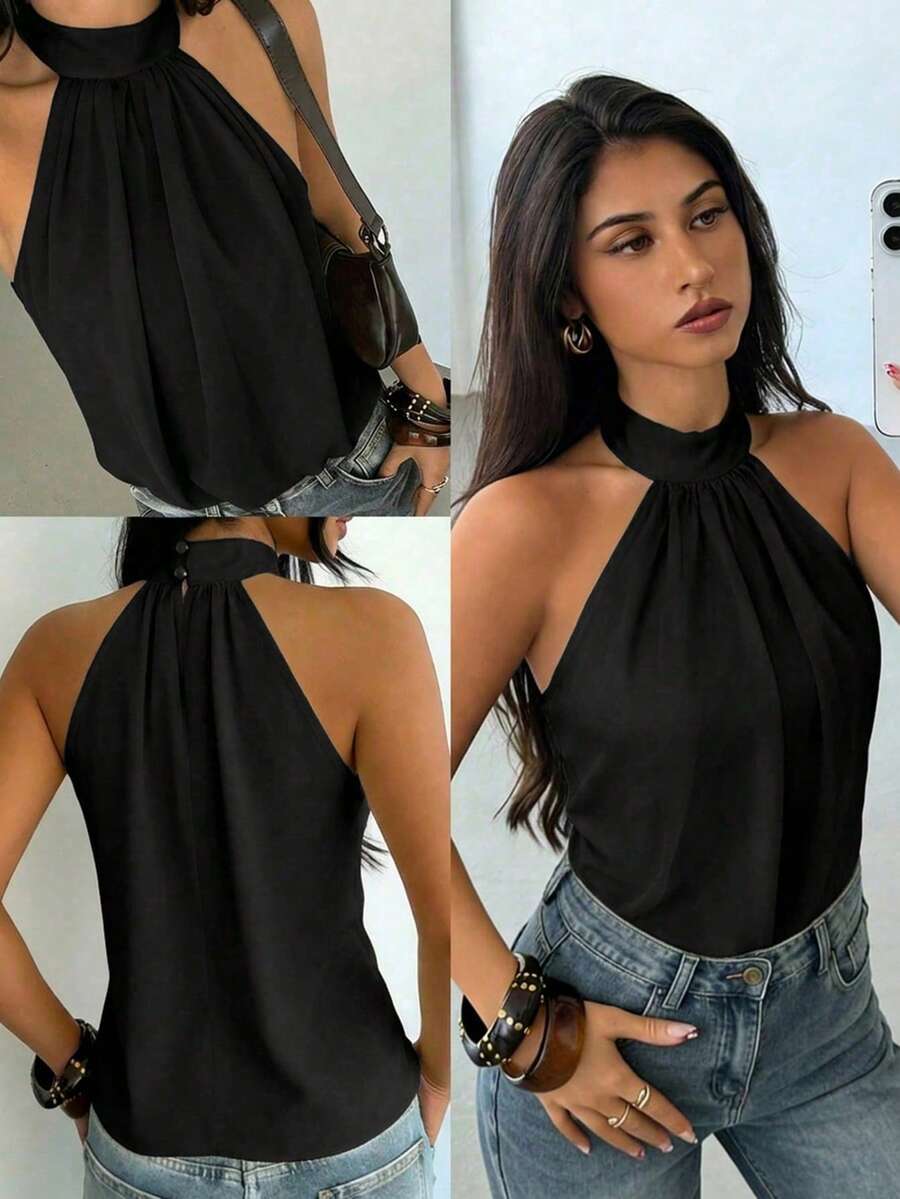 Top Halter Chiffon Parisien