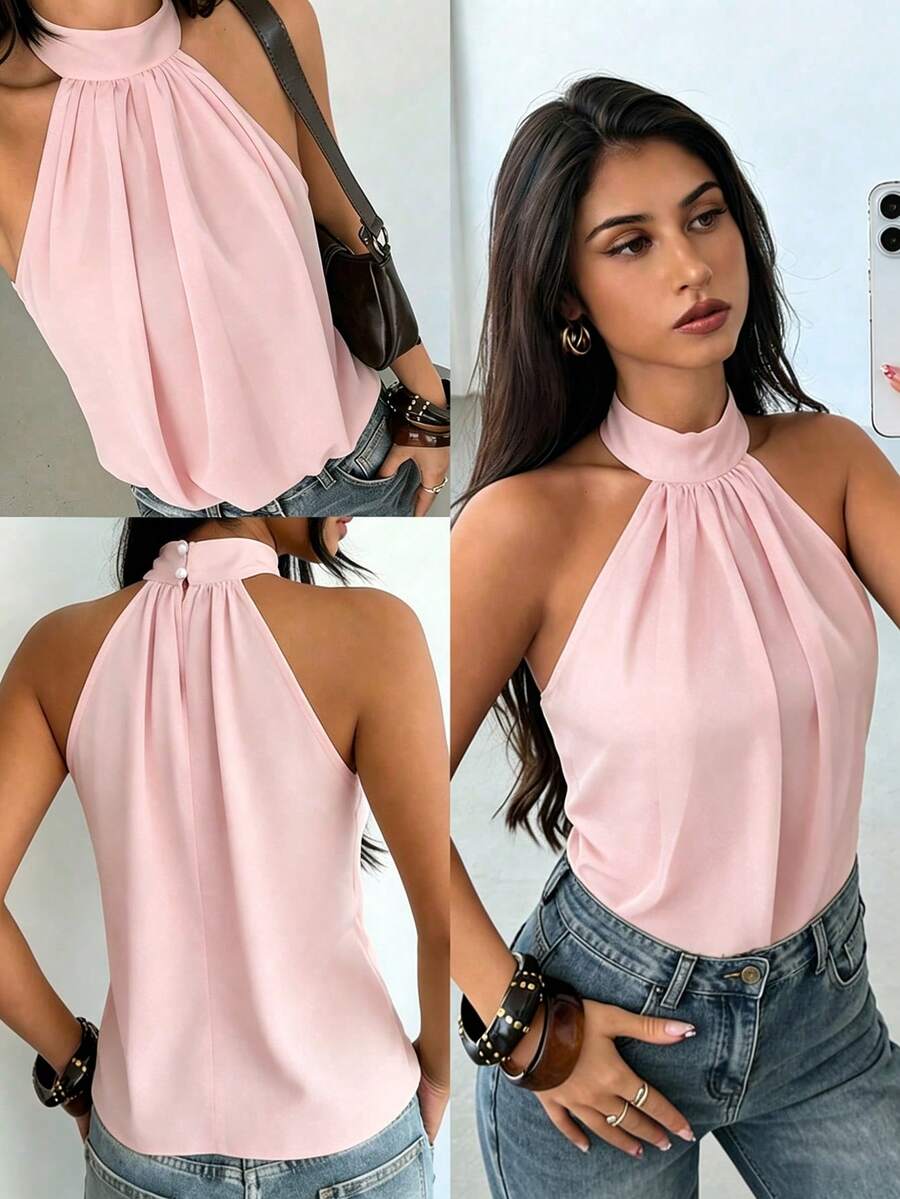Top Halter Chiffon Parisien