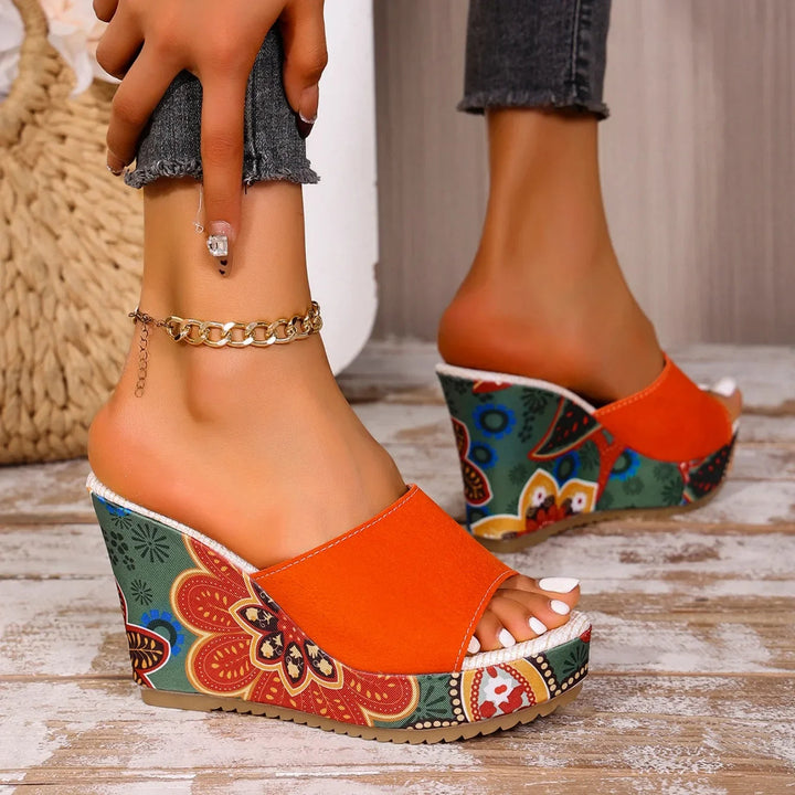 Margot — Mules Élégantes à Talon Fleuri