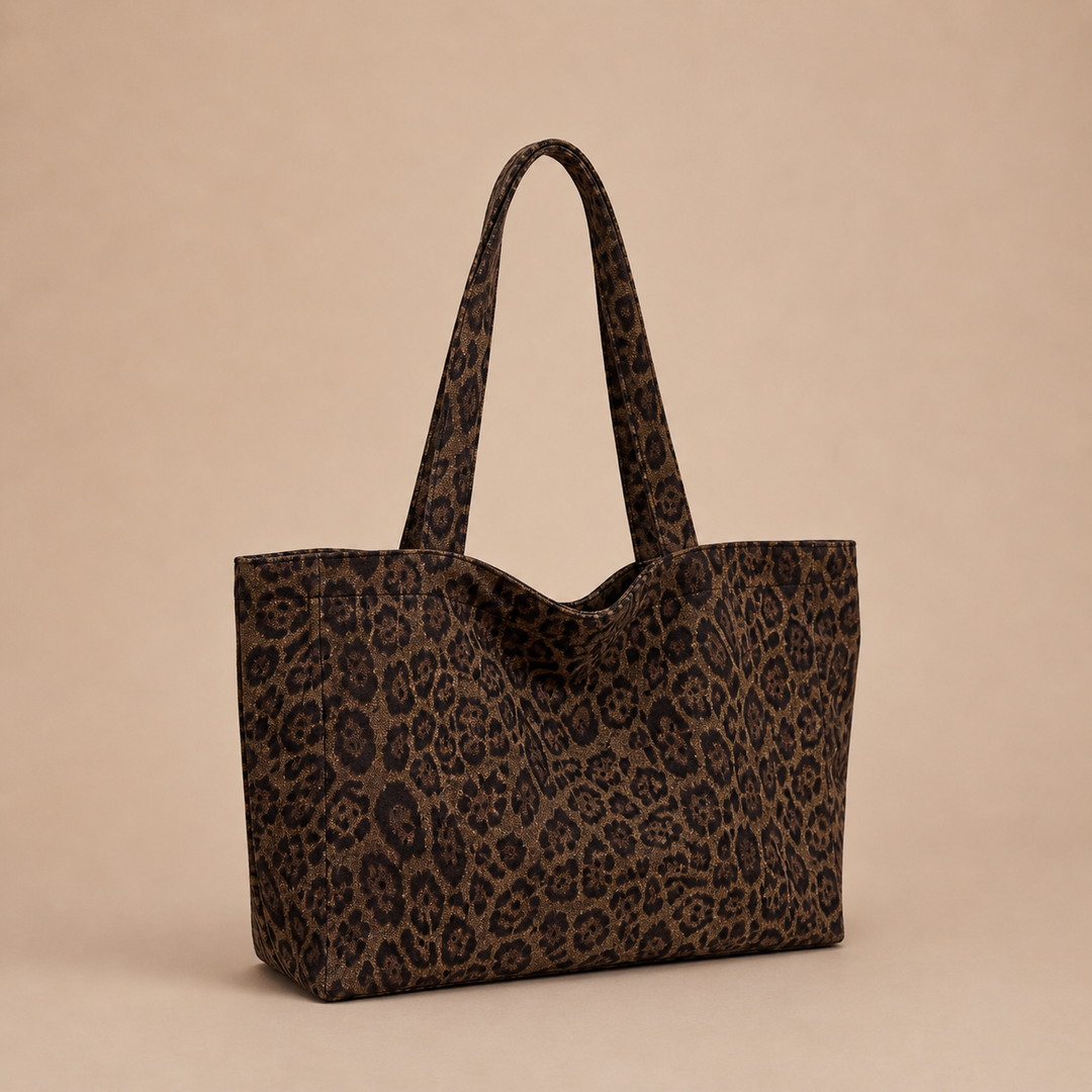 Sac cabas imprimé léopard