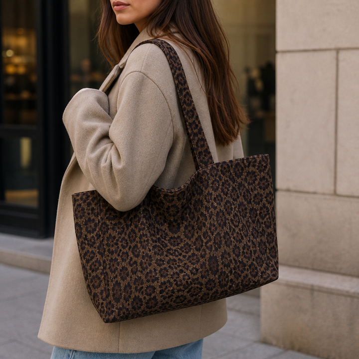 Sac cabas imprimé léopard