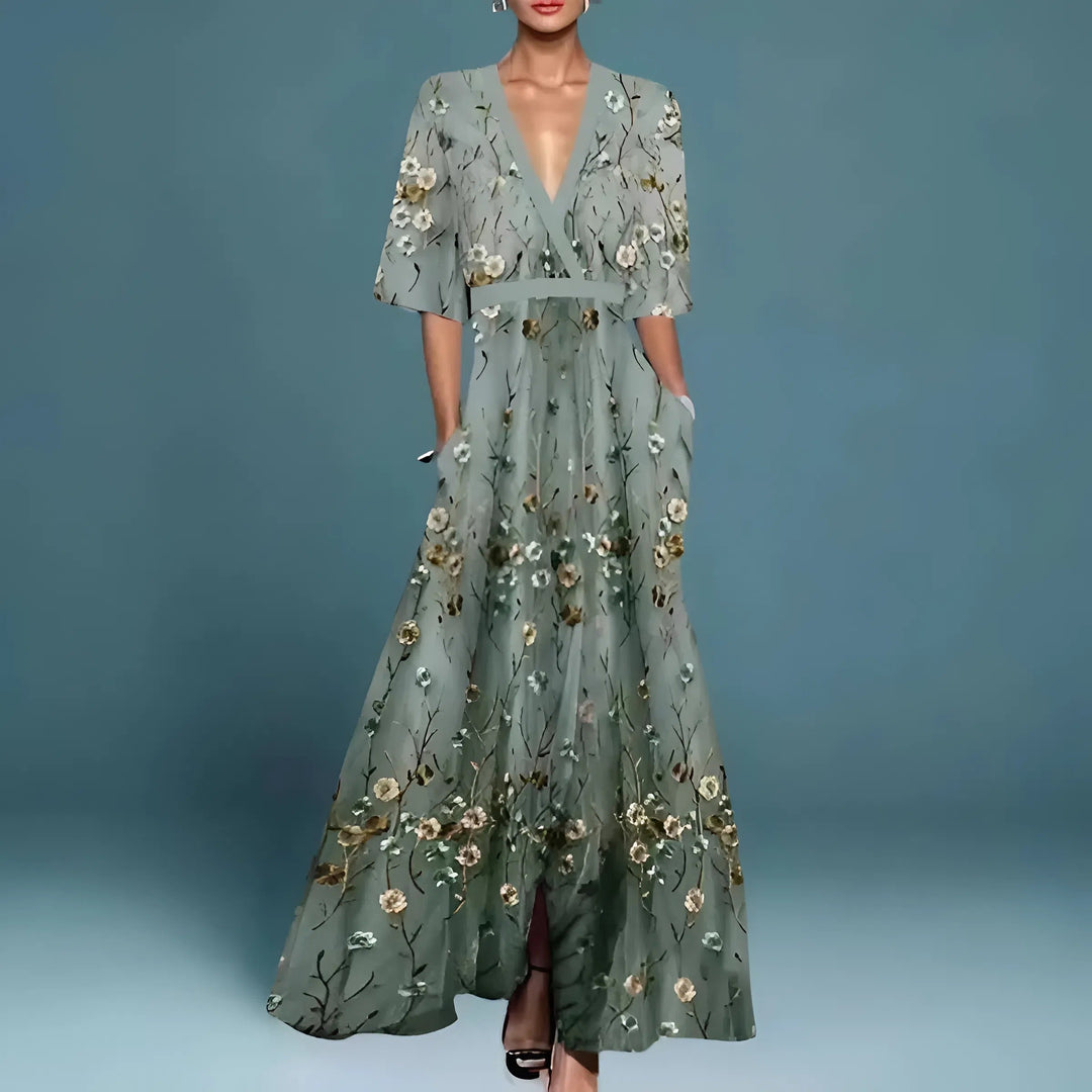 Alessandra — Robe Fluide Élégante Décolleté V