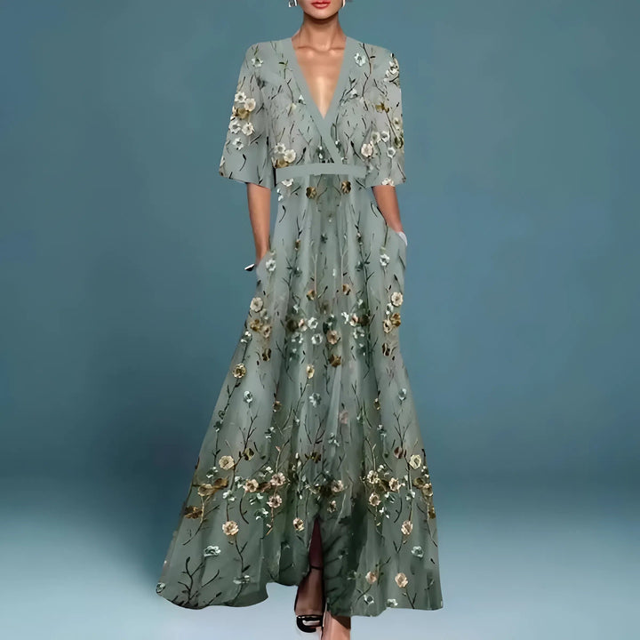 Alessandra — Robe Fluide Élégante Décolleté V